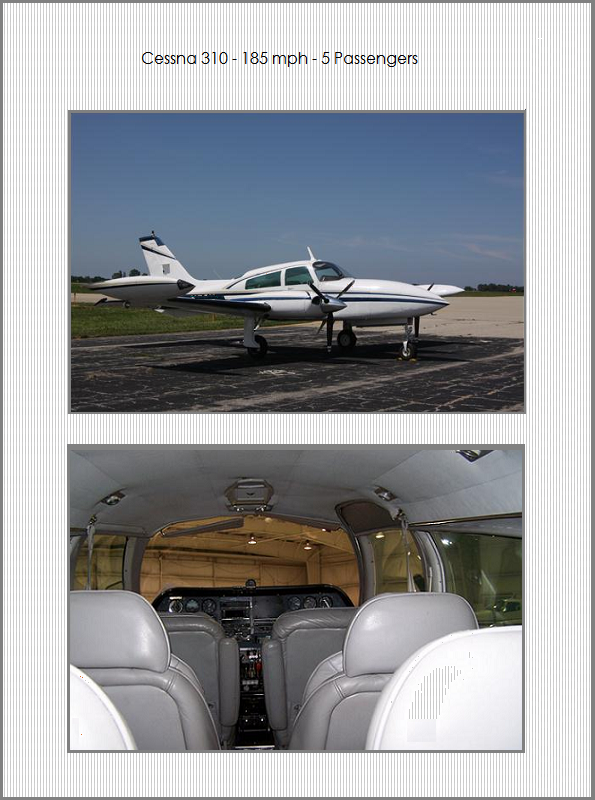 Charter a PLane - Cessna 310